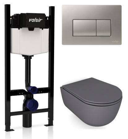 Комплект унитаз с инсталляцией Valsir KIT VSCrM 7334GM Slim P1