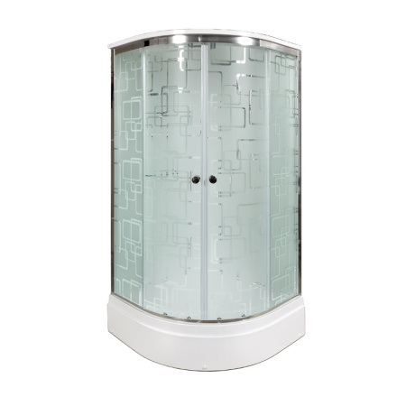 Душевая кабина AvaCan EM3011GM+EL 110х110 четверть круга с крышей ориентация универсальная