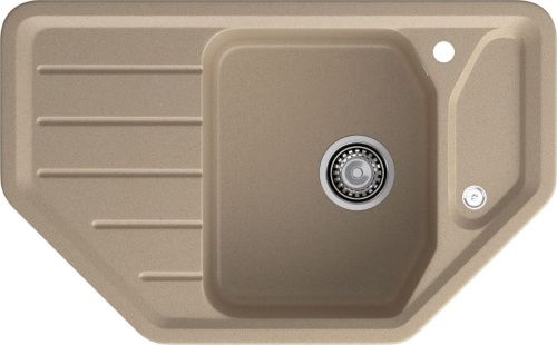 Кухонная мойка Granfest Corner C-800E песочный 79х49 цвет бежевый поверхность матовая