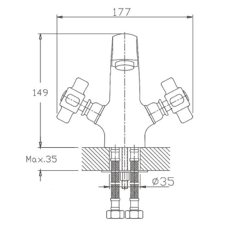 Cмеситель Haiba HB1018 на раковину хром