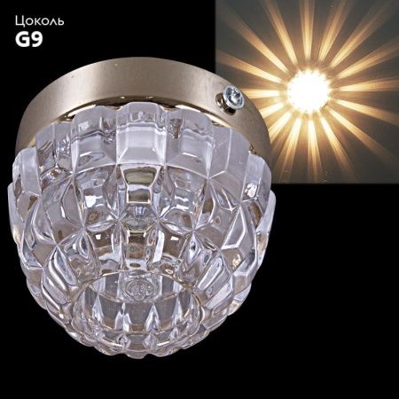 Светильник встраиваемый Reluce 21162-9.5-001GB(with base) G9 GD