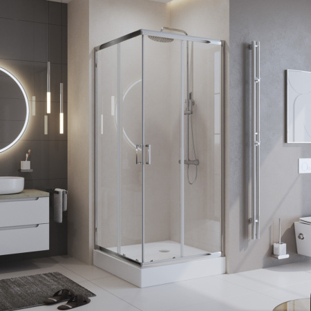 Душевой уголок BelBagno UNO-195 UNO-195-A-2-95-C-Cr стекло прозрачное 5 мм