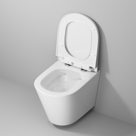 Унитаз подвесной Niagara Vista NG-9302 белый с сиденьем микролифт душевой смыв