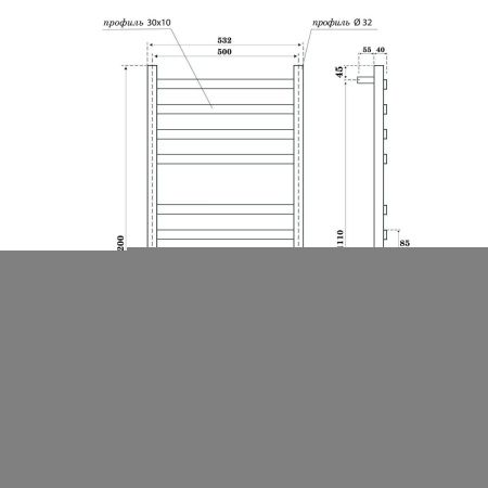 Полотенцесушитель электрический Point Антея PN17852B 55х120 черный