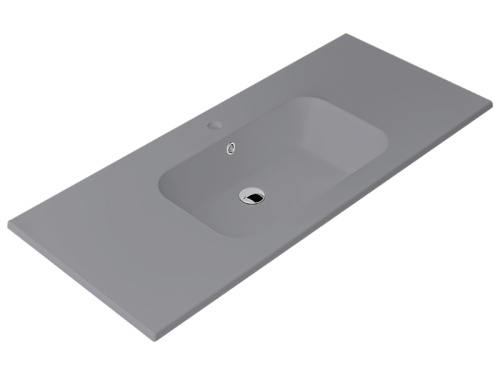 Раковина из санфаянса Berloni Bagno LAVQADINCXR58 129 121х52 встраиваемая цвет серый