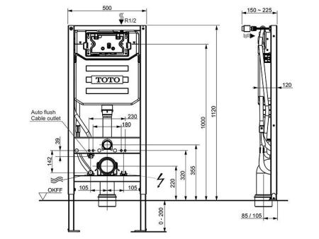 Инсталляция для унитаза TOTO WH182EAT
