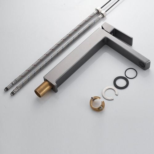 Смеситель Rose R1811T-1 на раковину серый - фото 4