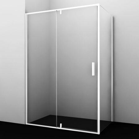 Душевой уголок Wasserkraft 19P10 120х100 стекло прозрачное профиль белый без поддона