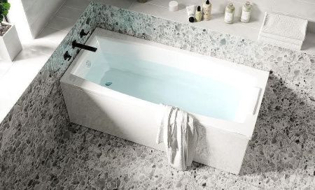 Ванна акриловая 1MarKa AELITA 01ае1675 165х75 пристенная прямоугольная без каркаса