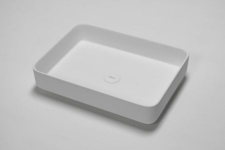 Раковина из искусственного камня Abber Stein AS2629 60х40 накладная цвет белый без отверстий под смеситель