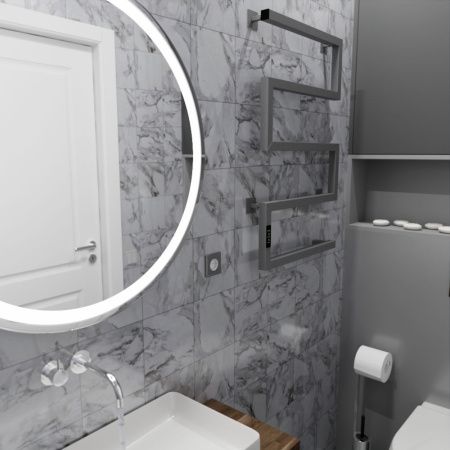 Полотенцесушитель электрический Altasan ШалимарПроф ШалимарПроф8050Г 50х85 серый