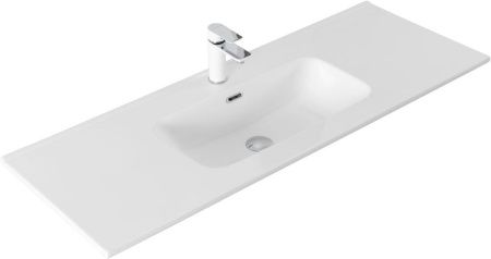 Раковина керамическая Aquanet Flat 00330427 120х50 полувстраиваемая цвет белый 1 отверстие под смеситель