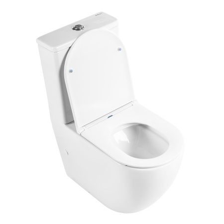 Унитаз напольный с бачком BelBagno SFERA-R BB2141CPR/BB870SC белый с сиденьем микролифт безободковый каскадный смыв