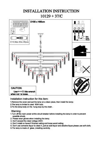 Люстра подвесная Newport 10120 10129+37/C