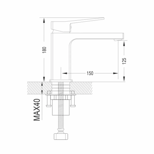 Смеситель Shevanik S6901T на раковину оружейная сталь - фото 3