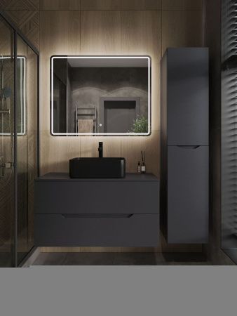 Тумба с раковиной Orange Line Li-100TugMDF+B02-460MB 100х50 цвет серый