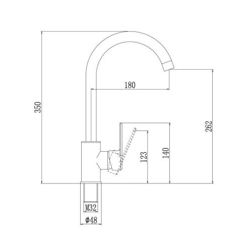 Смеситель для кухни Savol S-600306 на мойку хром - фото 3