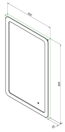 Зеркало в ванную Aquanet Ирис 00326446 50х80