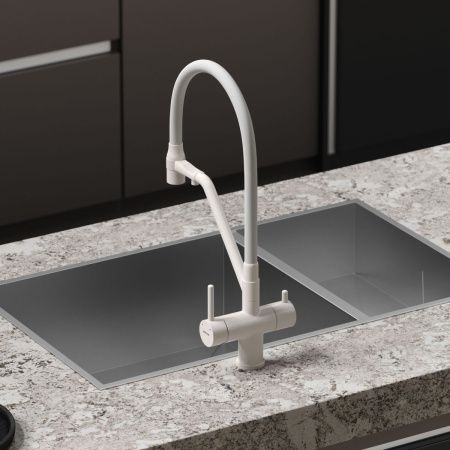 Смеситель для кухни Sancos Dora SC4003MW на мойку белый