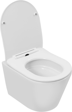 Унитаз подвесной Logan 00342543 белый с сиденьем микролифт безободковый смыв торнадо