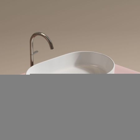 Раковина из сантехнического фарфора Ceramica Nova ELEMENT CN6048 60х40 накладная цвет белый без отверстий под смеситель