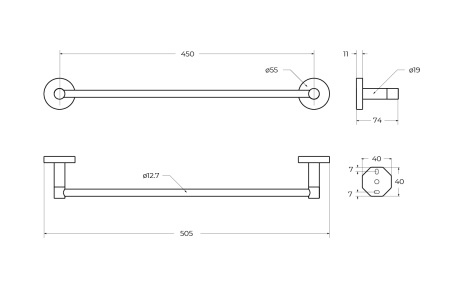 Полотенцедержатель Cezares RELAX RELAX-TH-50-BORO