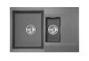 Кухонная мойка Granula 7808, ГРАФИТ 80х50 цвет серый поверхность матовая
