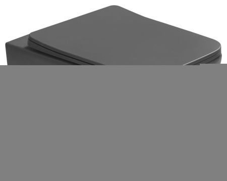 Унитаз подвесной SantiLine SL-5007DG цвет темно-серый с сиденьем микролифт безободковый смыв воронка-водоворот