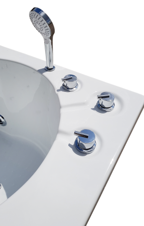 Ванна акриловая гидромассажная Royal Bath HARDON RB083100DL 200х150 пристенная прямоугольная с каркасом