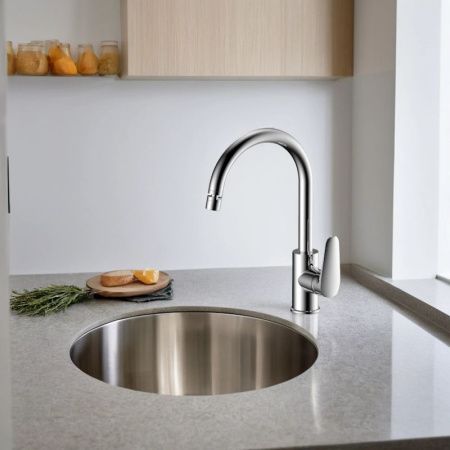 Смеситель для кухни Voda SPL519flex на мойку хром