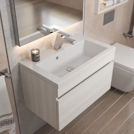 Тумба с раковиной Uperwood Eva 3930313468 60х50 цвет белый