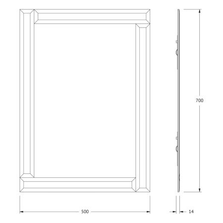 Зеркало Evoform Style BY 0802 50х70 подвесное