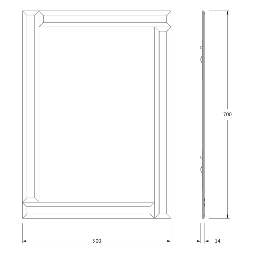 Зеркало в ванную Evoform Style BY 0802 50х70 цвет серый - фото 2