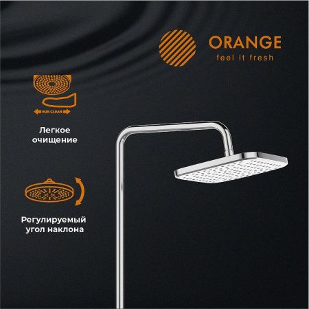 Душевая стойка Orange Thermo T02S4-912cr настенная цвет хром с термостатом