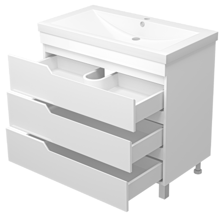 Тумба под раковину Misty Софт П-Соф-01090-0113Я 90х50 напольная цвет белый