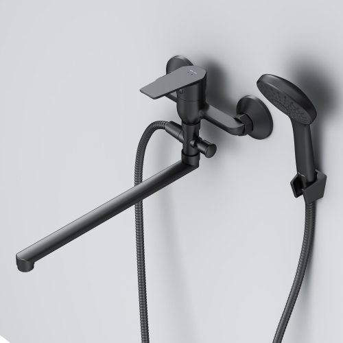 Смеситель для ванны и душа Am.Pm Gem F90A90122 настенный черный без термостата - фото 4