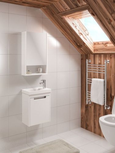 Тумба под раковину Runo МИКРА 00000001078 40х20 подвесная цвет белый - фото 3