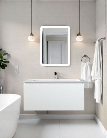 Тумба под раковину Art&Max Latina AM-Latina-1000-1C-SO-BM 100х50 подвесная цвет белый