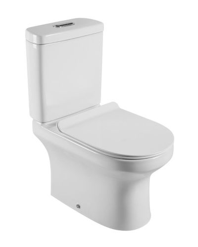 Унитаз напольный с бачком Agger AT04000 белый с сиденьем микролифт безободковый смыв торнадо