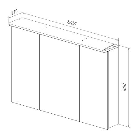 Зеркало-шкаф LeMark Zenon LM120ZS-Z 120х80 подвесной
