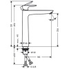 Смеситель Hansgrohe Talis E 71717340 на раковину вороненая сталь