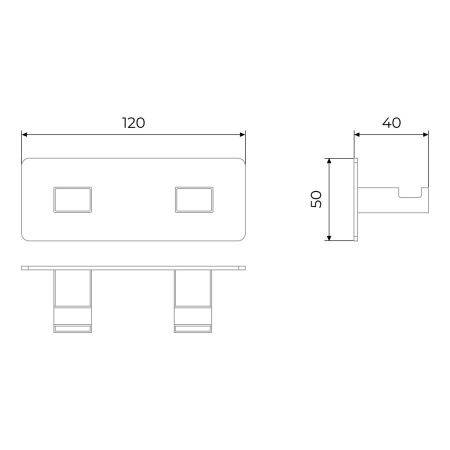Вешалка 2 крючка Timo Selene 10014/00