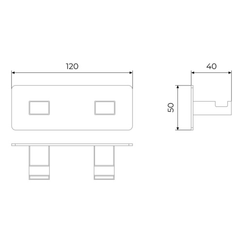 Вешалка 2 крючка Timo Selene 10014/00 - фото 2