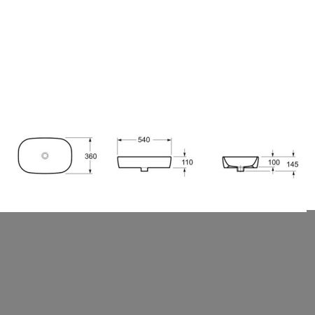 Раковина из сантехнического фарфора Lavinia Boho Bathroom Sink 33311002 50х40 накладная цвет белый без отверстий под смеситель