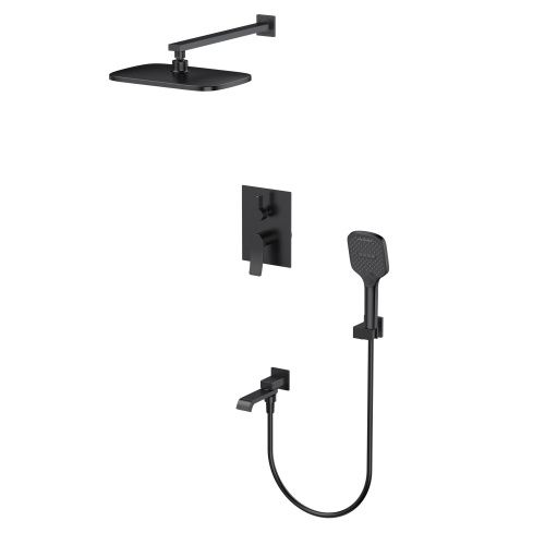 Душевая система Splenka S31.27.06 встраиваемая в стену цвет черный - фото 2