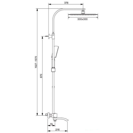 Душевая стойка с термостатом Gappo G07-6 G2407-60