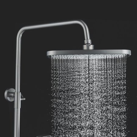 Душевая стойка Shevanik S6236T настенная цвет оружейная сталь