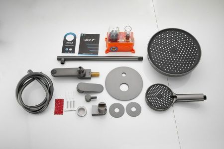 Душевая система Belz B713 B80713-3 встраиваемая в стену цвет оружейная сталь