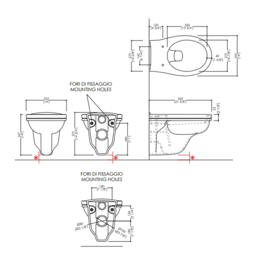 Чаша унитаза подвесная Devon Devon Rose IBWCSRO цвет белый без сиденья смыв торнадо - фото 2