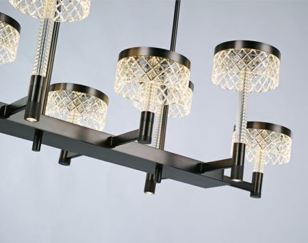 Люстра на штанге Delight Collection Diamond cut (Диамонд цут) MD21020075-6B matt black